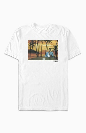 Scarface Sunset Backdrop T-Shirt image number 1