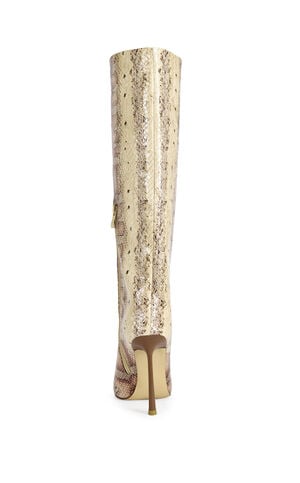 Women's Madeye Nude Snake Stiletto Boots image number 3