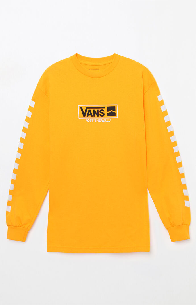 vans yellow shirt long sleeve