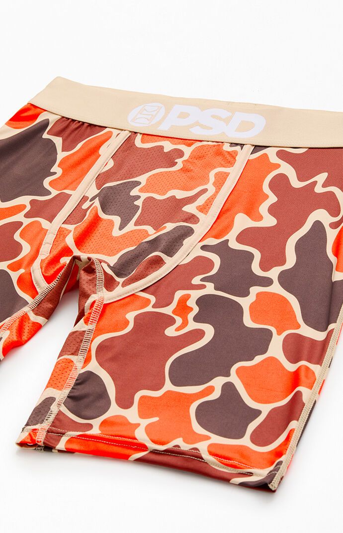 PSD Underwear Duck Orange Camo Boxer Briefs