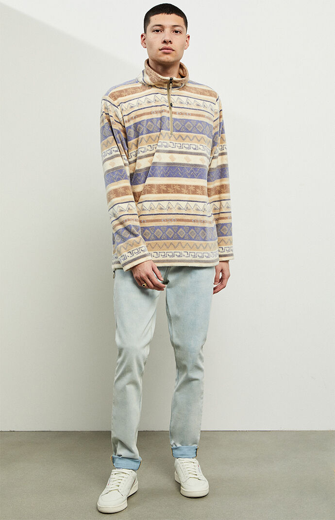 Folk Half-Zip Pullover Sweatshirt