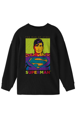Kids Superman Pop Color Art Long Sleeve T-Shirt image number 1