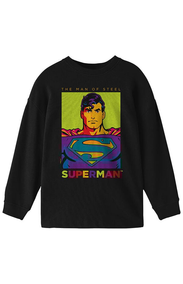 Kids Superman Pop Color Art Long Sleeve T-Shirt