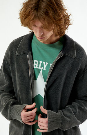 Black Zip Up Sweater image number 2