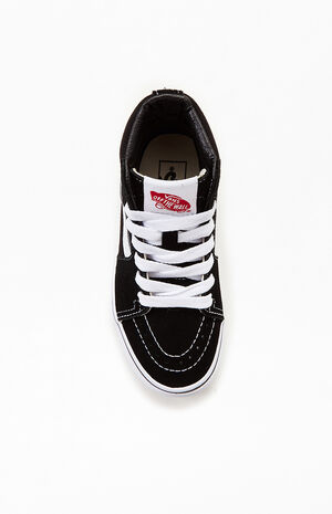 Kids Black & White Sk8-Hi Shoes image number 7