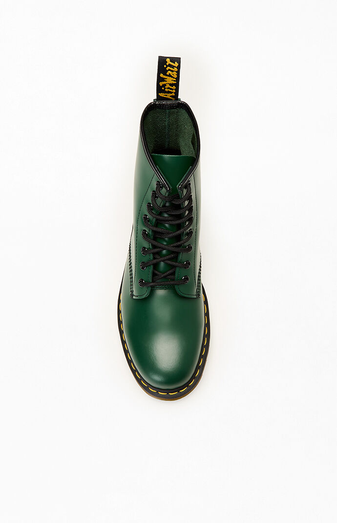 Dr Martens 1460 Green Leather Lace Up Boots
