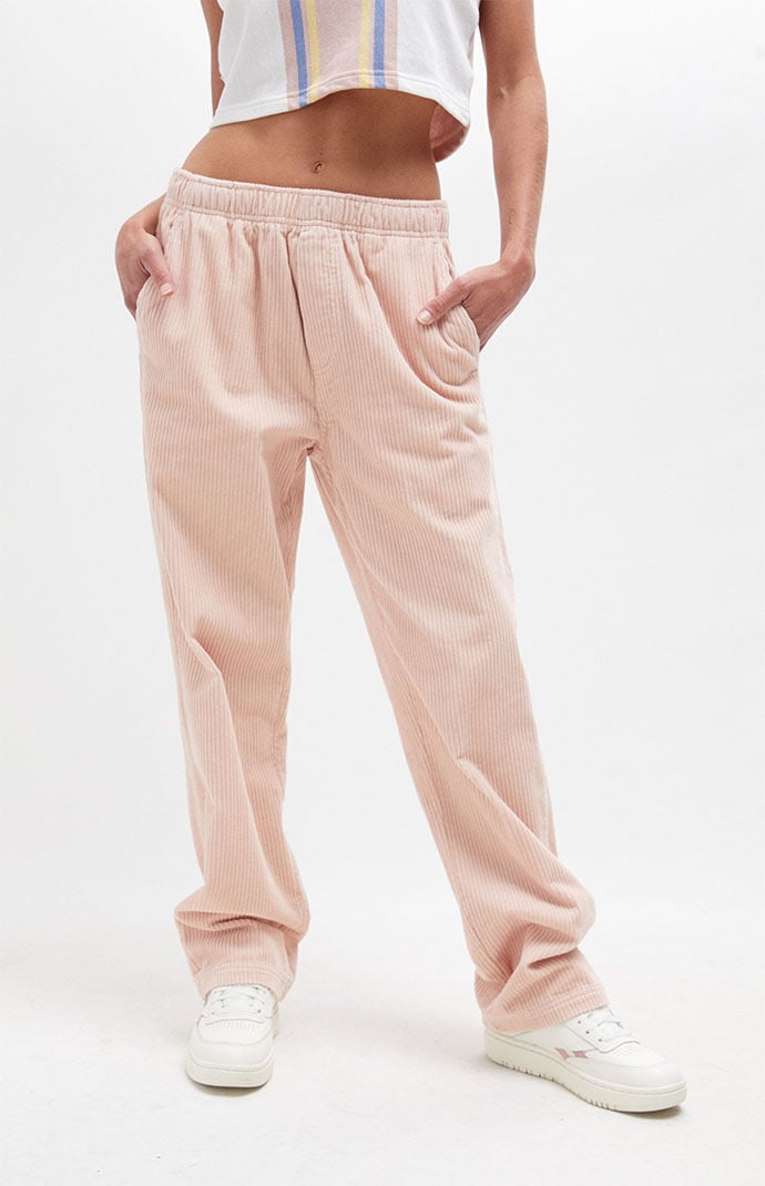 Obey Women's Alta Corduroy Pants in Pink - Size Medium