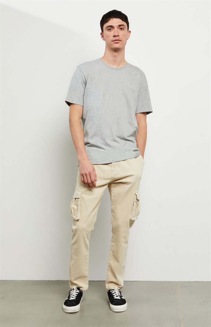Jason Cream Slim Taper Cargo Pants