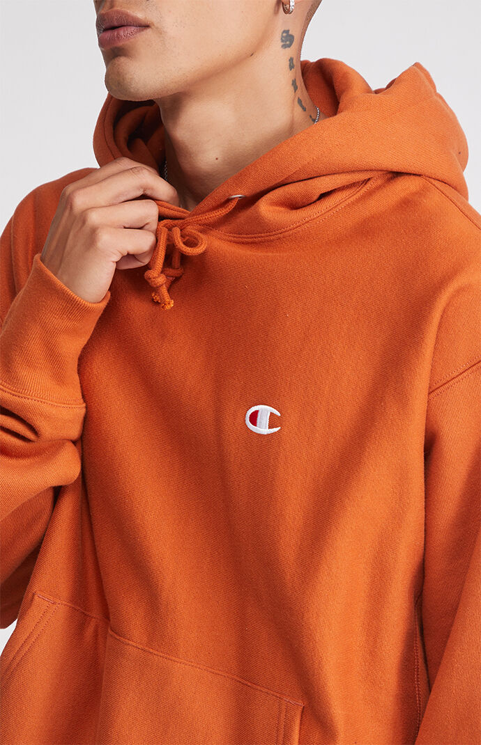 Red champion hoodie on sale pacsun