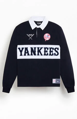 Yankees Long Sleeve Rugby Polo Shirt image number 1