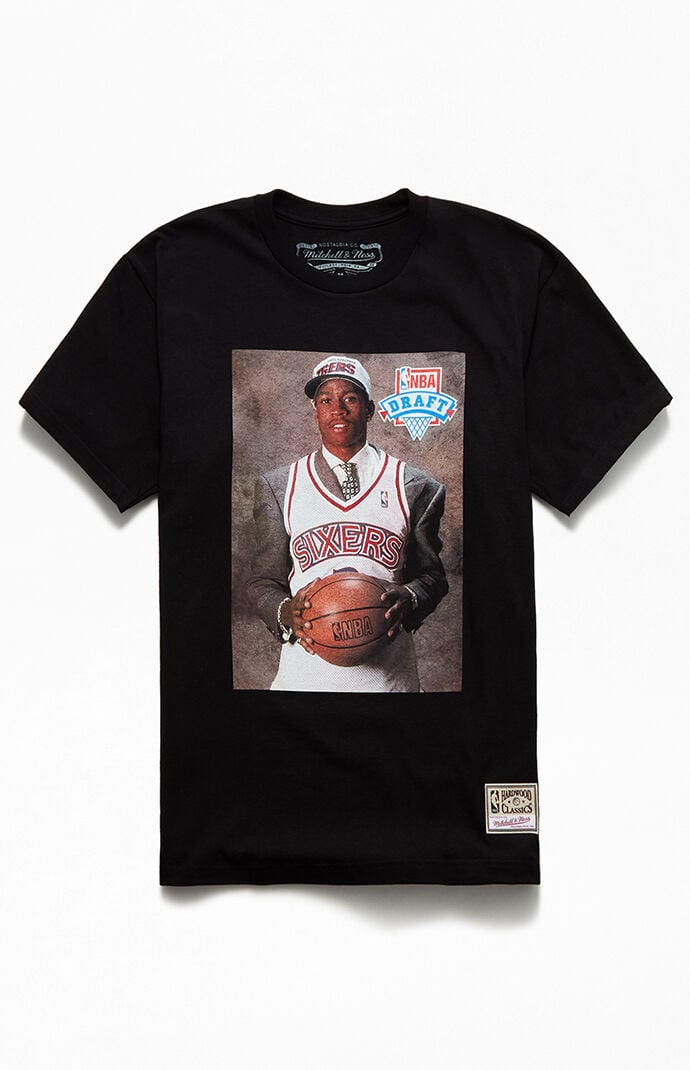 Mitchell Ness Draft Day Iverson T Shirt PacSun
