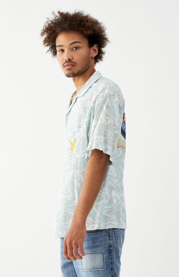 By PacSun Front Page Tie-Dyed Camp Shirt