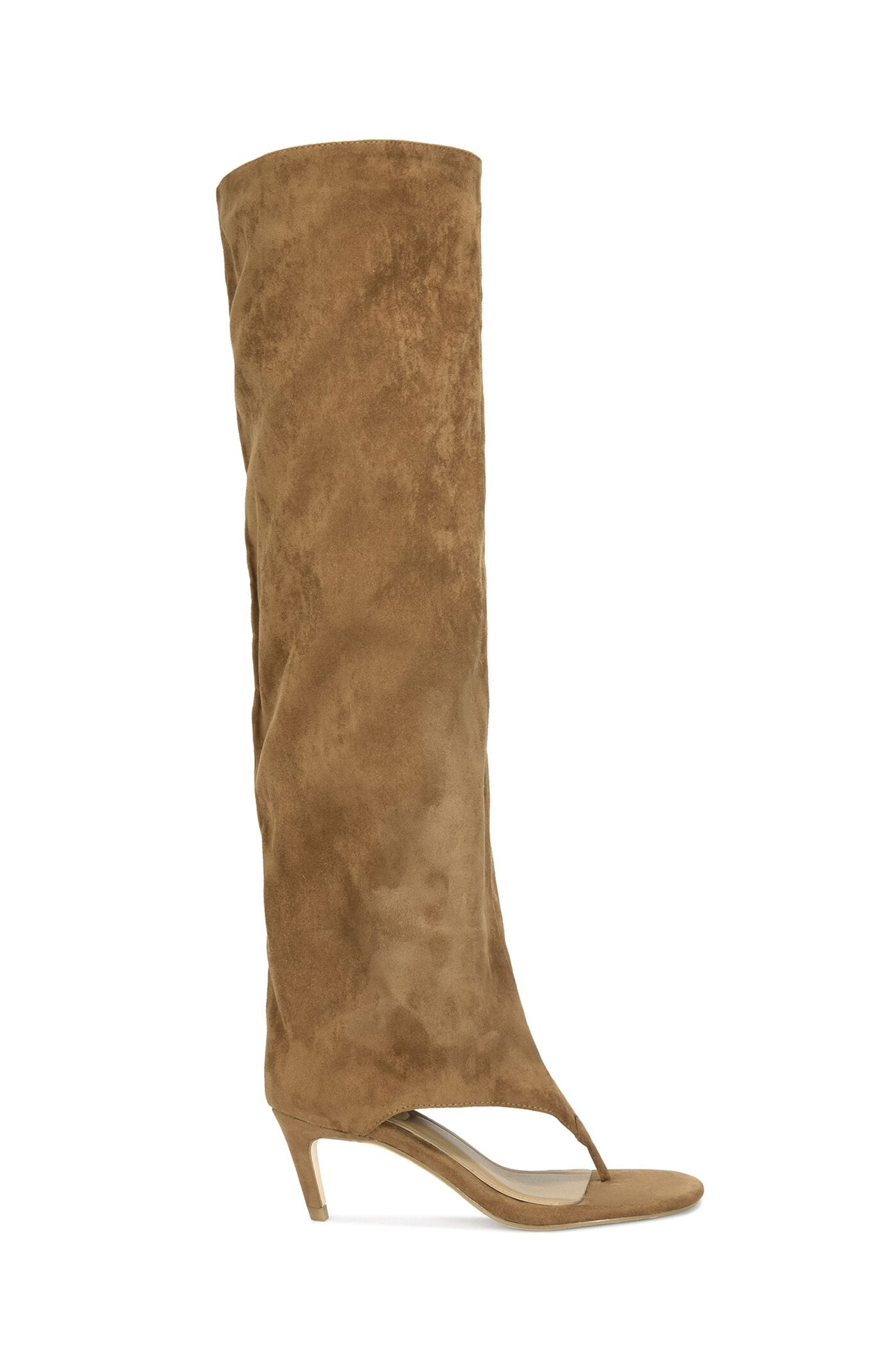 AZALEA WANG Women's Chandi Tan Stiletto Sandal Boots