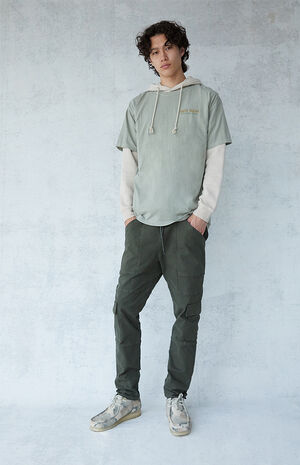 Olive Slim Cargo Pants Olive Slim Cargo Pants image number null