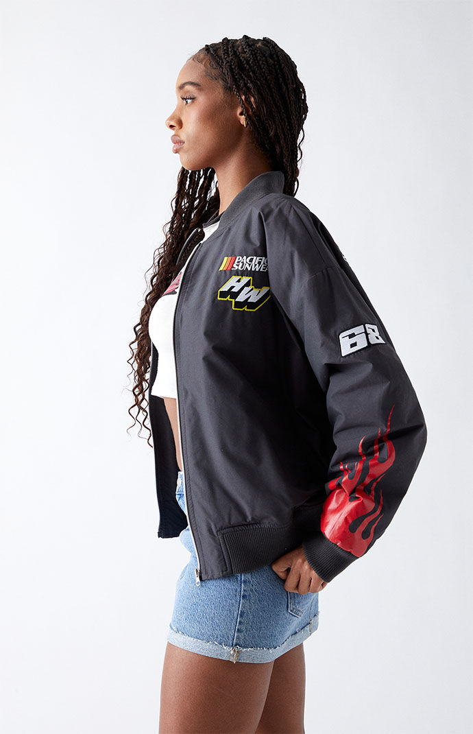 hot wheels レーシングジャケット Kids Big Logo Hot Wheels Racing Snap Jacket L 9Y 10Y - Etsy