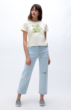 Space Ripple Ribcage Straight Leg Jeans image number 4