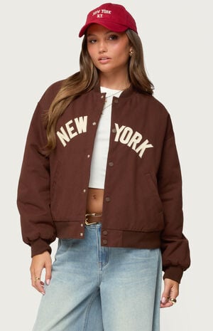 Big Apple Oversized Bomber Jacket