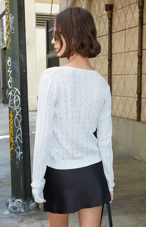 Silver Shannon Pointelle Cardigan image number 4