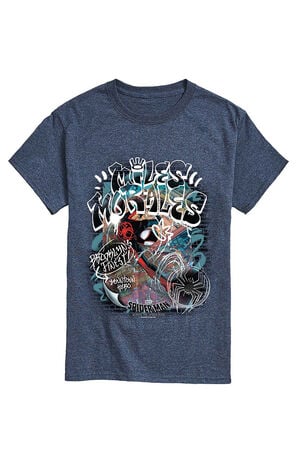 Spider-Man Miles Graffiti Cover T-Shirt image number 1