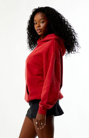 Red Core Washed Pullover Hoodie image number 3