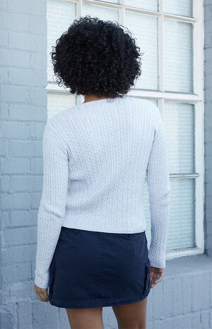 Blue Cargo Mini Skirt image number 4