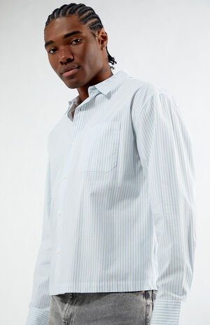 Blue Drew Striped Long Sleeve Button Down Shirt image number 2