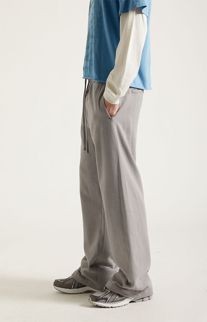 Pacsun Light Gray Fleece Extreme Baggy Sweatpants