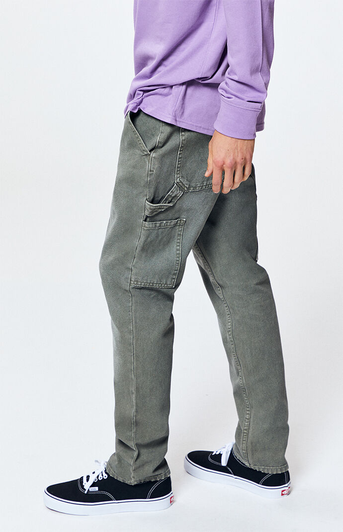 green carpenter pants