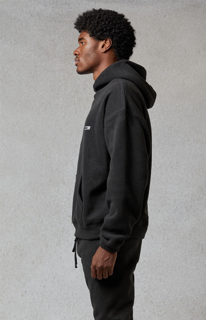 Essentials black clearance polar fleece hoodie