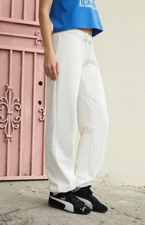 White Hilary Yoga Sweatpants image number 3