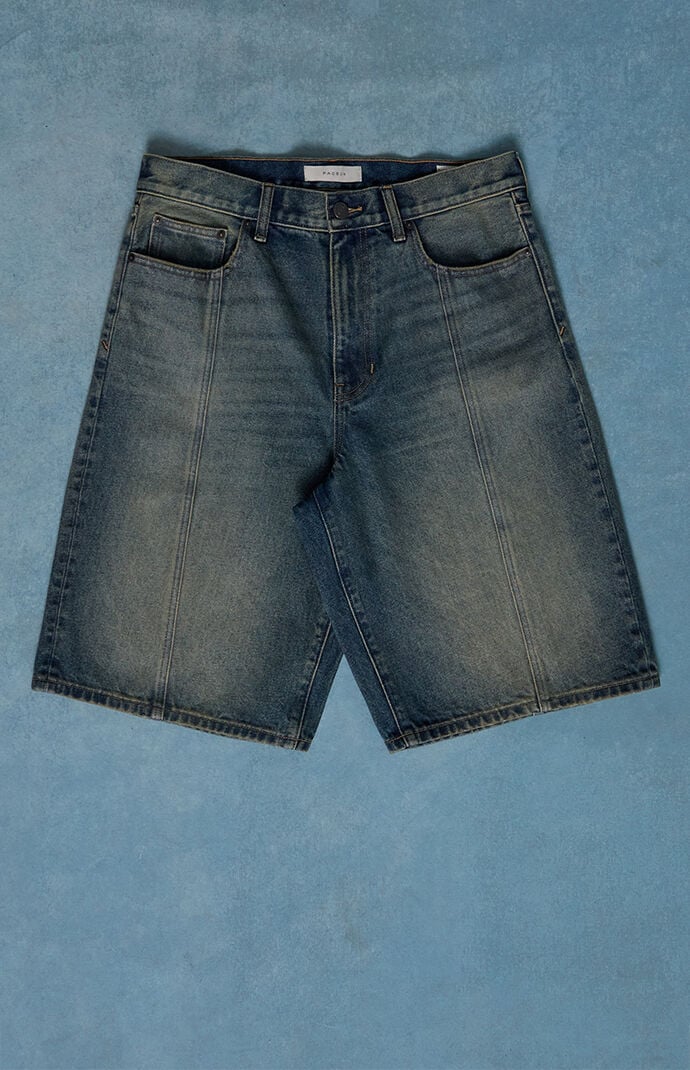 Pacsun AustinÂ Extreme Baggy Denim ShortsÂ DarkÂ Blue TintÂ 