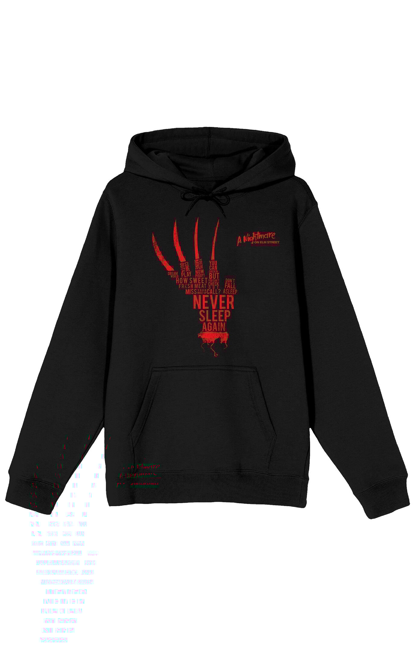 Bioworld Nightmare on Elm Street Never Sleep Again Hoodie