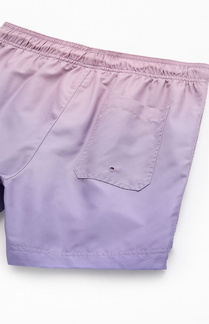 Pacsun Purple Gradient Eco 4.5" Swim Trunks