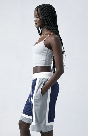 Colorblock Longline Basketball Shorts image number 3