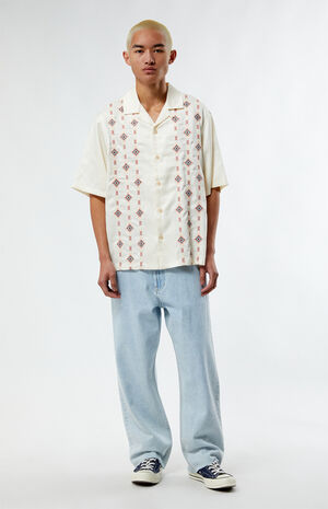 Archie Embroidered Oversized Camp Shirt image number 4