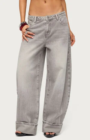 Kella Low Rise Baggy Jeans image number 1