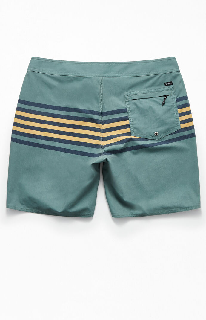 Green Barge Stripe 19" Boardshorts