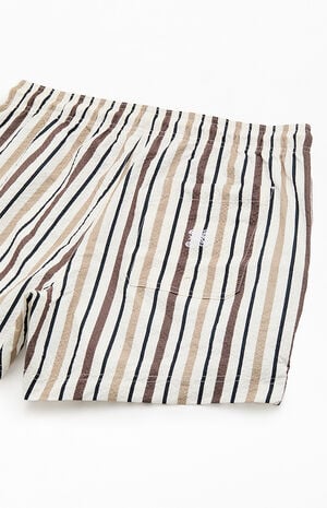 Atoll Striped Seersucker 5" Swim Trunks image number 4