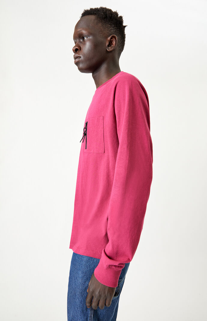 Zip Pocket Raglan Long Sleeve T-Shirt