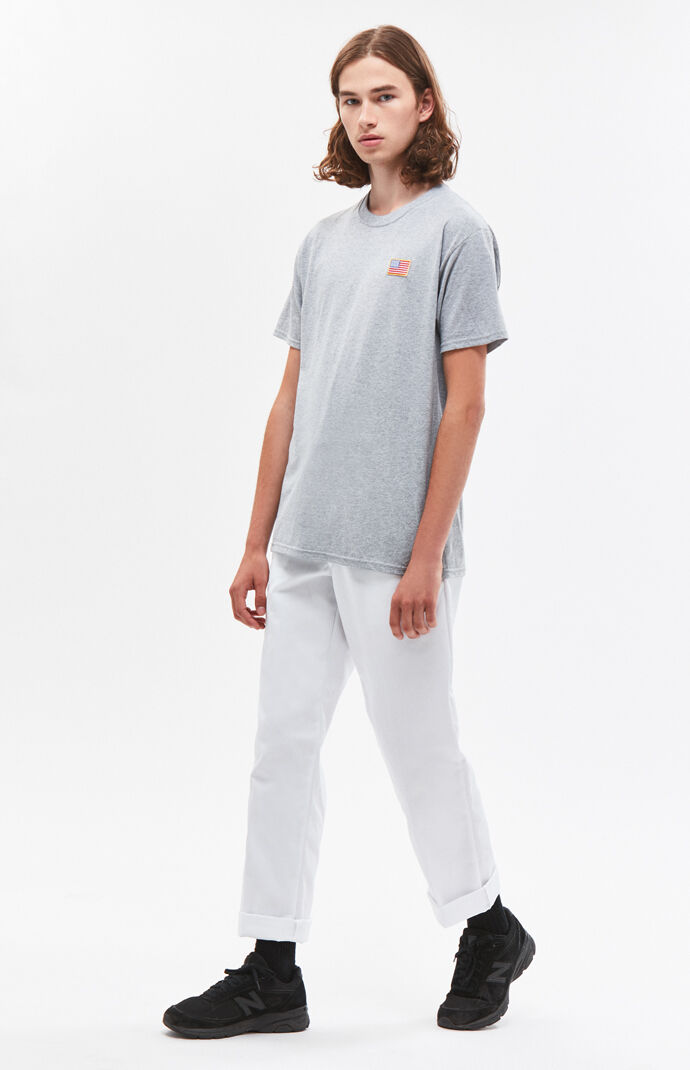 Embroidered Flag Short Sleeve T-Shirt
