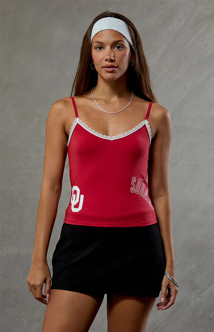 WILD COLLECTIVE Oklahoma Sooners Lace Cami