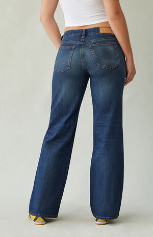Zoe Low Rise Girlfriend Jeans Dark Blue image number 5