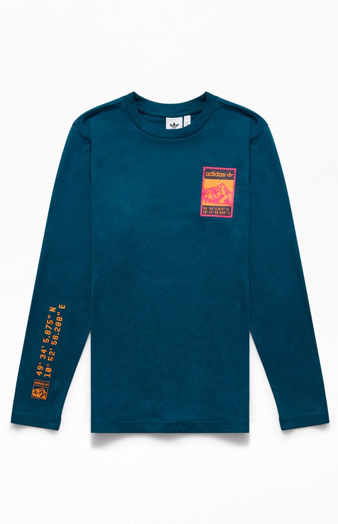 adidas blue long sleeve shirt