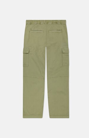 Olive Open Bottom Cargo Pants image number 2