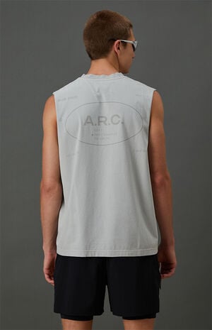 Gray Vintage Wash Comfort Cut Off Muscle T-Shirt image number 4