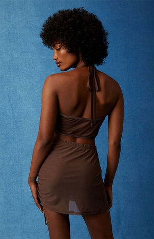 x PacSun Low Rise Cinched Up Mini Skirt image number 3