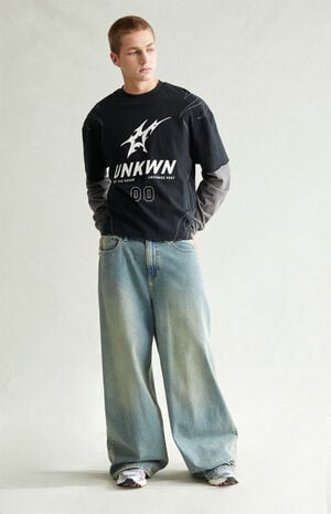 Ryder Ultra Baggy Jeans Medium Blue Tinted image number 1