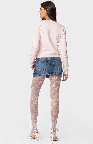 Contrast Bow Knit Cardigan image number 5