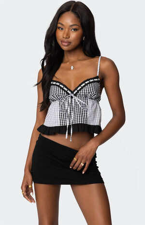 Joanne Mixed Gingham Tank Top image number 1