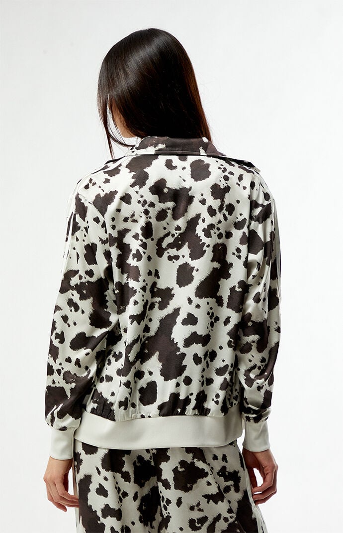 adidas Cow Print Satin Firebird Track Jacket